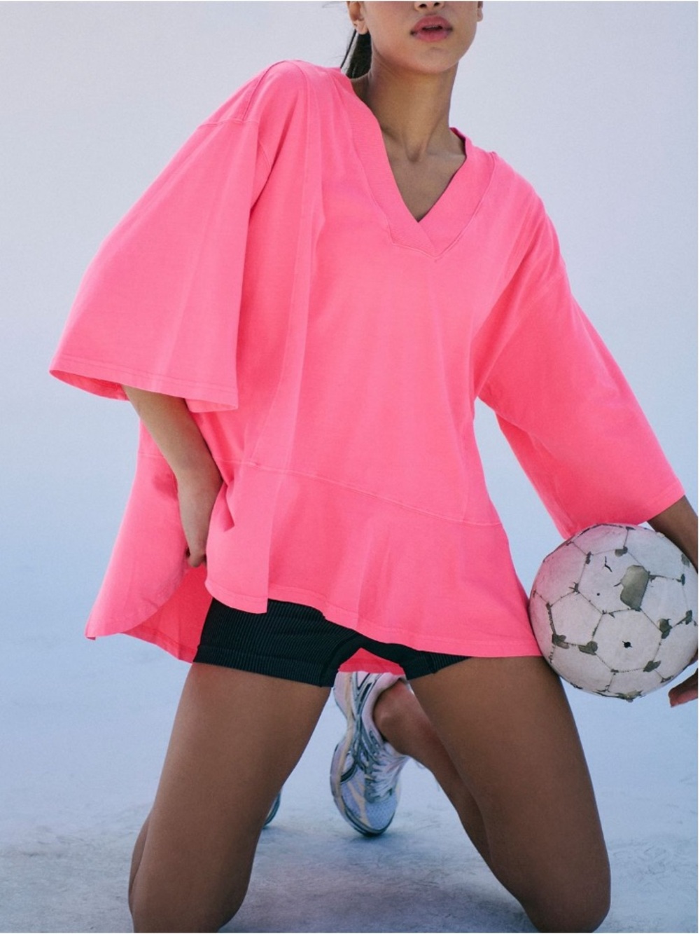 FREE PEOPLE FP Movement Cross Court Tunic Electric Sunset Top Shirt NWOT Size XS